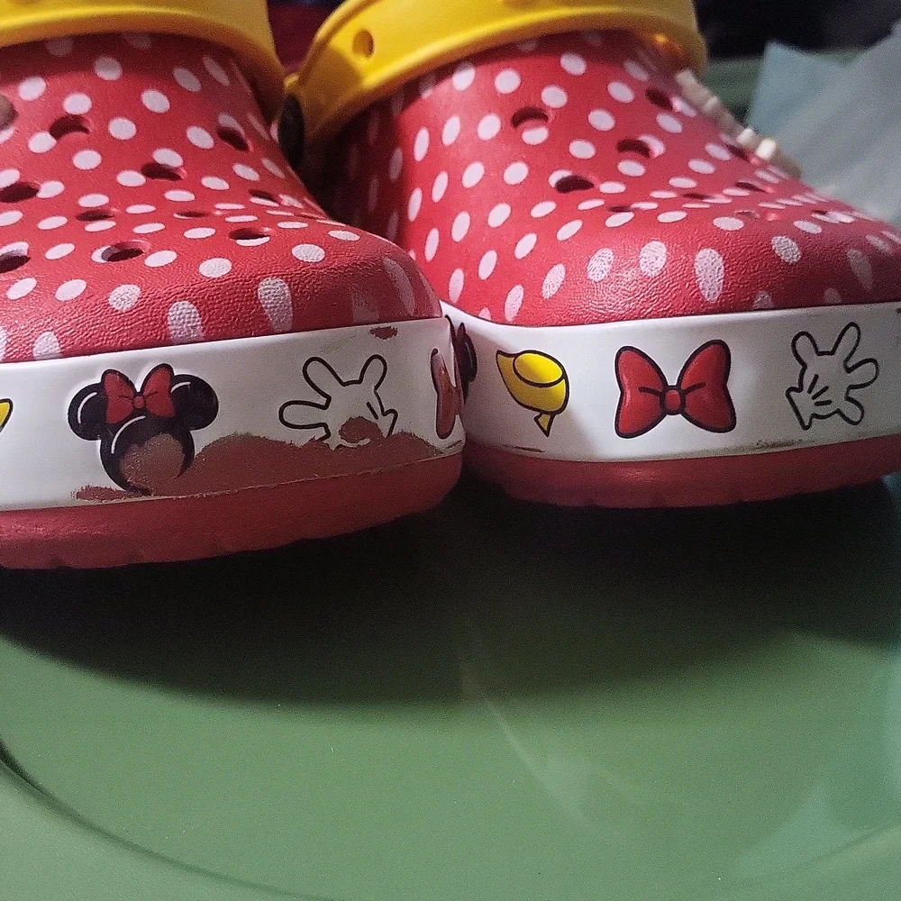 Disney Minnie Mouse Polka Dot Crocs Shoes